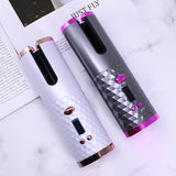 Rechargeable Automatic Hair Curler Women Portable Hair Curling Iron LCD Display Ceramic Curly Rotating Curling Wave Styer