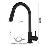 Free Shipping Pull Out Black Sensor Kitchen Faucet Smart Induction Mixer Tap Touch Control Sink Tap 2 Modes Torneira De Cozinha