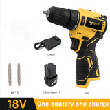 18V Brushless Electric Impact Wrench Drill 3000rpm Cordless Driller Driver Screwdriver Li-ion Battery Electric Power Drill Tools