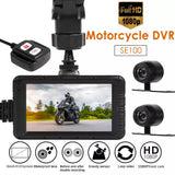 SE100 Full HD 1080P Motorcycle DVR Camera 3.0" Front Rear View Dual Lens Video Recorder Motorbike Night Vision Dashcam
