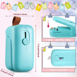 Mini Bag Heat Sealer Machine Portable Heat Sealer and Cutter 2 in 1 Chip Sealer for Plastic Bags Storage Snack Cookies