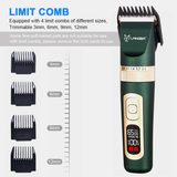 Pet Dog Cat hair clipper Low noiser Trimmer Electrical Animals Grooming Clipper LCD Display Rechargeable Haircut Shave Machine