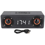 Wooden Wireless Bluetooth Speaker Support Hands Free Call/FM Radio/Alarm Clock Wireless Speaker with 1500mah Built-in Battery