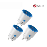 16A Tuya ZigBee 3.0 Smart Power Plug EU Smart Socket Energy Monitor Outlet Wireless Voice Remote Control Alexa Google Home