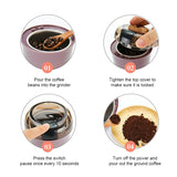 Portable Electric Coffee Bean Grinder Mill Kitchen Tool Herbs Salt Pepper Spices Nuts Grains Mini Medicine Flour Powder Crusher