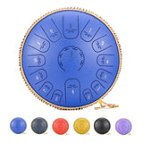 steel Tongue Drum 15 Note 14 Inches Tank Drum, Percussion Handpan Drum for Yoga Meditation Entertainment Musical Education Black