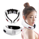 EMS Electric Pulse Neck Treatment Impulse Cervical Vertebra Back Shoulder Pain Relief Massager Relaxation Health Care