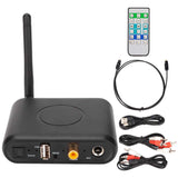 Bluetooth 5.0 Receiver Delayless AUX RAC Output Wireless Stereo Adapter with Remote Control for Speaker PC Projector Headphones