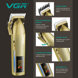 All Metal Electric Hair Clippers For Men Professional Rechargeable Beard Hair Trimmer Cordless Barber Hair Cutting Machine