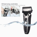 USB Rechargeable Electric Shaver Stainless Steel Shaving Machine Men 3D Triple Floating Blade Razor Shaver barbeador eletrico