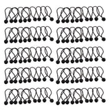 100ps 162mm/ 6.3"Heavy Duty Ball Bungees Elastic Cord Tie down Rope Canopy Straps White/Black