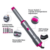 5 in 1 Set Hair Dryer Hot Comb Wet and Dry Professional Curling Iron Hair Straightener Styling Tool Hair Dryer Household Kit