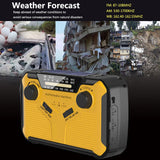 Emergency Radio 2500mAh-Solar Hand Crank Portable AM/FM/NOAA Weather Radio with Flashlight&amp;Reading Lamp Cell Phone Charger