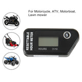 Resettable LCD Wireless Vibration Hour Meter For Chainsaw Bike Dirt Bike Lawn Mower Snowmobile ATV Marine Motorboat