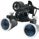 Binocular Dental Loupes 2.5X 3.5X Coated Optical Lens with Clip Magnifying Glass Galilean Dental Magnifier with Headlight