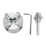 Zinc Alloy Jaw Lathe Chuck W/M12*1 Connecting Rod Drilling Tool Solid Hard Jaws Wrench Woodworking Lathe Grinding Machines 48 mm