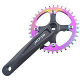 Mi.Xim Single Speed Bike Crankset with Chainring 130 BCD Bicycle Crank Parts Fixed Gear Bike Chainwheel Set