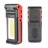 Super Bright COB LED Working Light With Magnetic Base &amp; Hook USB Rechargeable Dimmable Flashlight 62KD