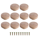 10/20pcs Home Accessory 50x25mm Natural Wood Bedroom Furniture Handles Round Pull Knobs For Drawer Shoebox Cupboard Cabinet Door