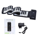Portable Silicon 61 Keys Roll Up Piano Electronic MIDI Keyboard with Built-in Loud Speaker