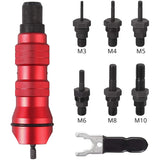M3-M10 Cordless Electric Rivet Nut Tool Converter, Insert Nut Tool Household Rivet Nut Kit With 150Pcs Rivets