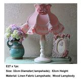 Princess Table Lamp Desk Lights E27 Table Lights Lace Tassel Flower Fabric Shade Book Reading Girls bedroom Led Lamp Bedside D93