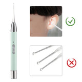 3Pcs Luminous Earpick Set LED Light Luminous Ear Spoon Rechargeable Ear Wax Removal Curette Picker Ear Cleaner Ear Cleaning Care