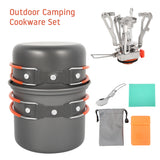 Outdoor Camping Cookware Cooking Stove Kit Travel Pan Hiking Picnic Camping Tools  camping equipment camping utensils titanium