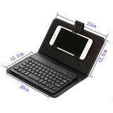 Portable PU Leather Keyboard Cover Case Phone Wireless Bluetooth Keyboard for Phone Android Pad Laptop клавиатура для телефна
