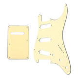 Tooyful Cream 3Ply 8 Holes SSS Guitar Pickguardw/ Back Plate ABS for Electric Guitar Parts