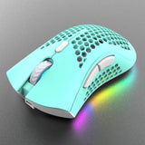 Q13 Wireless Charging Mouse Lightweight Hollow Hole USB ChargingColorful 2.4GHz RGB Luminous Game Office Mouse