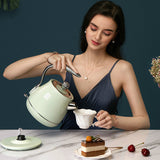 Original EU plug Retro Electric Kettle 304 Stainless Steel Household appliances 1.5L Teapot Portable Travel Water Kettle 1500W