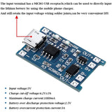 100Pcs 5V 1A 18650 TP4056 Lithium Battery Charger Module Charging Board with Protection Dual Functions