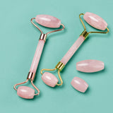 Guasha Face Massager Jade Roller Crystal Beauty Stick Exquisite Rolling Skin-friendly Quartz Massage Roller for Girl