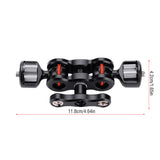 Magic Arm Dual Ball Head Hot Shoe Magic Arms Mount Adapter Multi-Function Magic Arm 180 degree rotatable With Screw