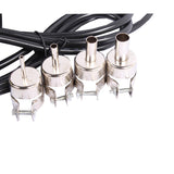 220V 450W 450 Degree LCD Adjustable Electronic Heat Hot Air Gun Desoldering Soldering Station IC SMD BGA Rework 4 Nozzle