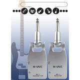 M-VAVE 2.4G Wireless Guitar System Transmitter &amp; Receiver Rechargeable 30M Transmission Range for Electric Guitar Bass