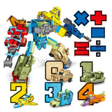 Number Robots Transforming Action Figure Toys for Math Teaching School Classroom Rewards Exam Prizes Preschool Educational Toys