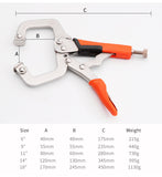 2PCS Face Clamps 9 Inch C Clamp with 2pcs Protective Pads Vise Grip Locking Pliers Woodworking Clamping Tools Heavy Duty