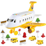 Kids Aircraft Toy Set Children's Ejection Track Early Childhood Inertia Toy Model With Lights And Sounds Airplane Toy