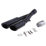 Black Motorbike 51mm 2'' Dual Outlet Exhaust Tail Vent