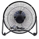 HAEGER-Black Solar Panel Powered +USB 5W metal Fan 8Inch Cooling Ventilation Car Cooling Fan for Outdoor Traveling Fishing Home