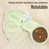 Automatic Pet Feeder Water Dispenser 2 In 1 Rotatable Drinking Food Bowl for Cat Dog  Dogs Feeder Container Dish Fuente De Agua