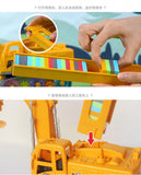 120pcs Domino Excavator Glowing Electric Automatic Domino Brick Laying Train Toy Kid Gift Child Building Engineering Vehicle Set