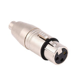 2Pcs 3-Pin XLR Female Jack to RCA Female Audio Microphone Mic Connector Adapter for Microphones/Guitars/Stage Lamps