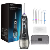 5 Modes Oral Irrigator 300ml Portable Water Dental Flosser Dental Teeth Cleaner USB Rechargeable Irrigator with Travel Bag