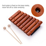 Musical Instrument 8 Notes Wood Xylophone Includes 2 Wooden Mallets for Children Kids Educational Music Toys