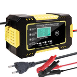 Car Battery Charger 12V 6A Intelligent Fast Charging Pulse Repair Type Full Auto-Stop Dual-Mode Lead Acid for Motorcycle