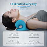 Neck Massage Pillow Neck Shoulder Cervical Chiropractic Traction Device Massage Pillow for Pain Relief Body Neck Massager