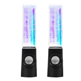 2PCS LED Light Speakers Dancing Water Music Fountain Light For PC Laptop For Phone Portable Desk Stereo Speaker